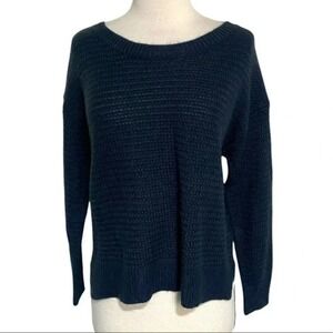 Lovemarks‎ women's S Waffle Knit Sweater Long Sleeve Crew Neck Pullover Casual